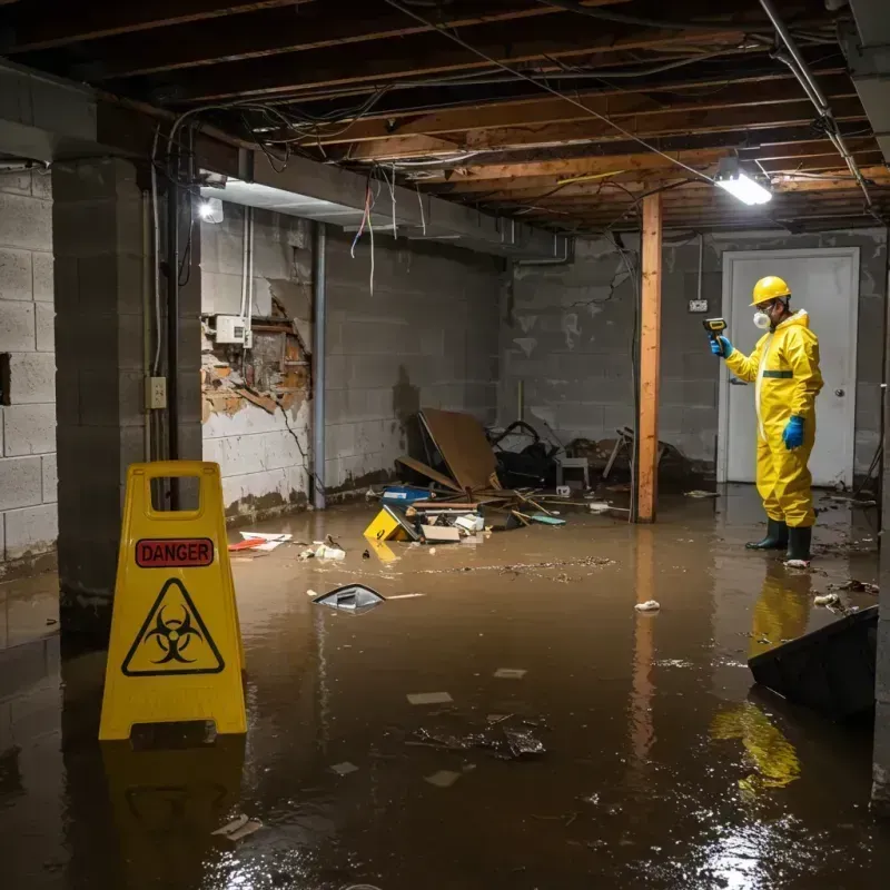 Flooded Basement Electrical Hazard in Madelia, MN Property